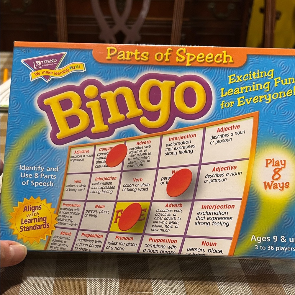NWT Parts of Speech Bingo Game - Multicolor